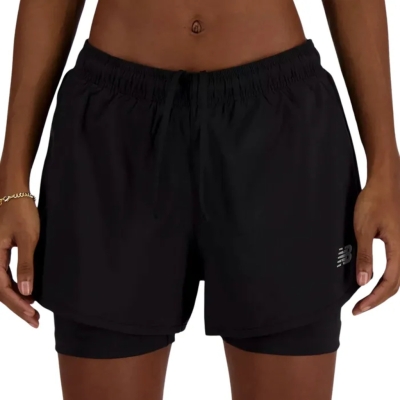 New Balance Sport Essentials 2-In-1 Short 3” Femenino Negro