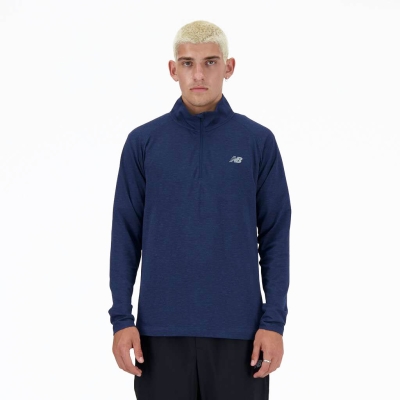 New Balance Nb Athletics Seamless 1/4 Men Navy blue