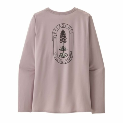 Patagonia Long Sleeve Cap Cool Daily Graphic Shirt Frau Violett