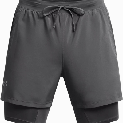 Under Armour Launch 5 2-In-1 Shorts Men Grey