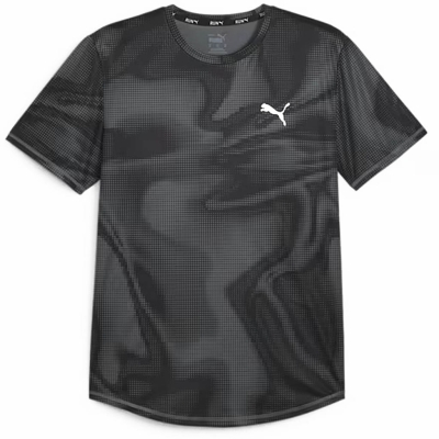 Puma Run Favorite Aop Short Sleeve Shirt Hombre Negro