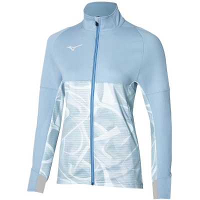 Mizuno PARIS ATH HYBR WARMUP JACKET Vrouw Blauw