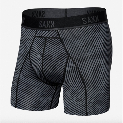 Saxx Kinetic Light-Compression Mesh Boxer Brief Men Grey