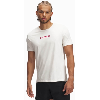 Under Armour TRAIL RUN GRAPHIC TEE Homme Blanc