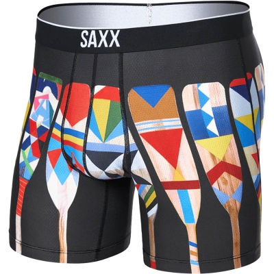 Saxx Volt Breathable Mesh Boxer Brief Mann Schwarz