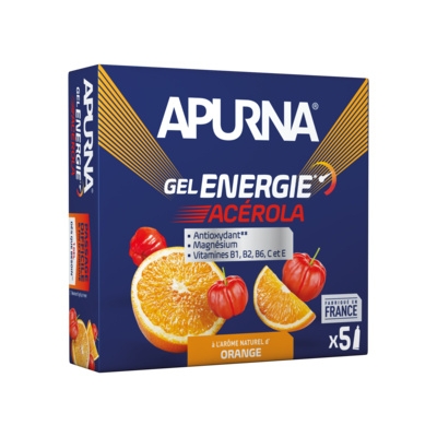 Apurna Gel Energie Etui Passage Difficile Acérola Orange - 5 x 35 g 