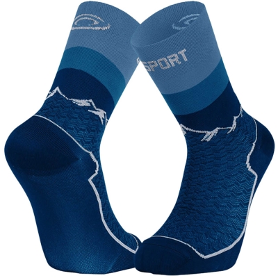 BV Sport Chaussettes Double GR Haute - Polyamide Bleu