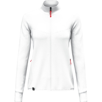 Salewa Puez Waffle Hybridrid Polarlite Jacket Femenino Blanco