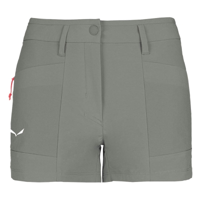 Salewa Puez Dynastretch Cargo Short Femenino Gris
