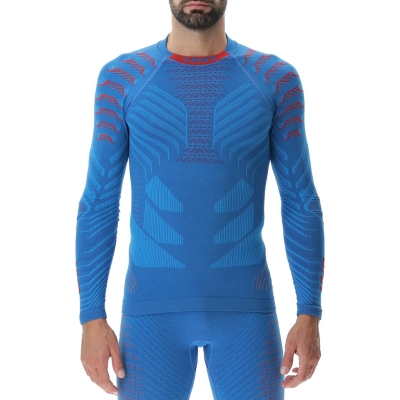 Uyn Resilyon Underwear Shirt Long Sleeve Round Neck Men Blue