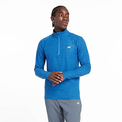 New Balance Space Dye 1/4 Zip Men Blue