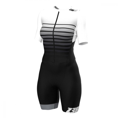 Zerod Racer TTSuit Femenino Blanco y negro