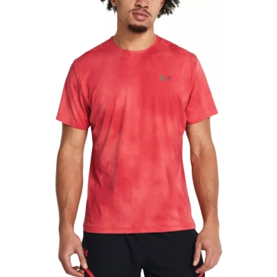 Under Armour Rush Vent Prtd Short Sleeve Men Red