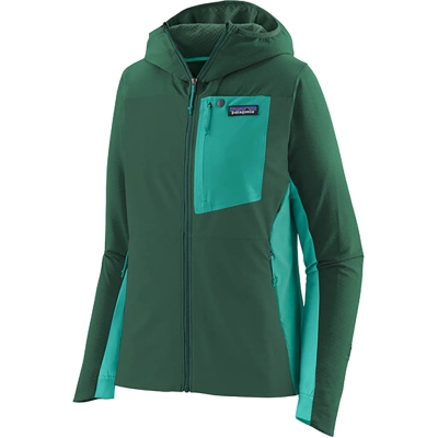 Patagonia R1 Crossstrata Hoodie Woman Green