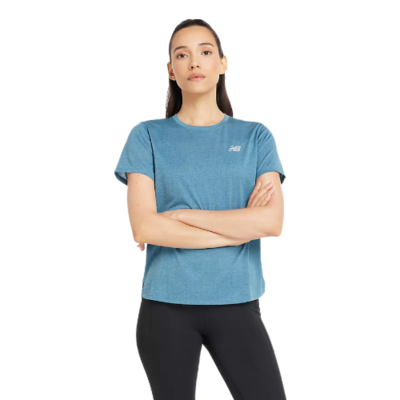 New Balance Athletics T-Shirt Femme Bleu
