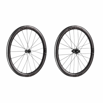 Vision PAIRE DE ROUES VISION METRON 45 SL DISC SHIMANO HG11 Schwarz