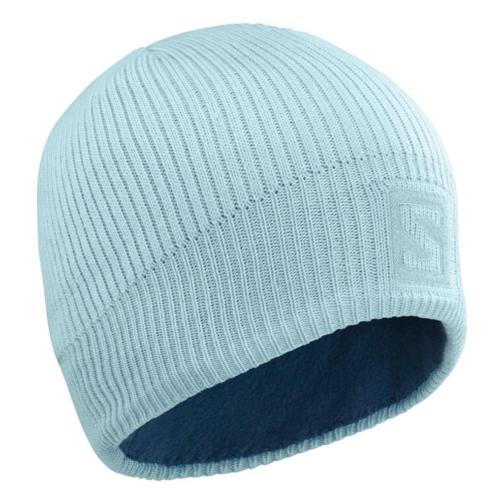 Salomon logo bleu ciel : bonnet modèle mixte