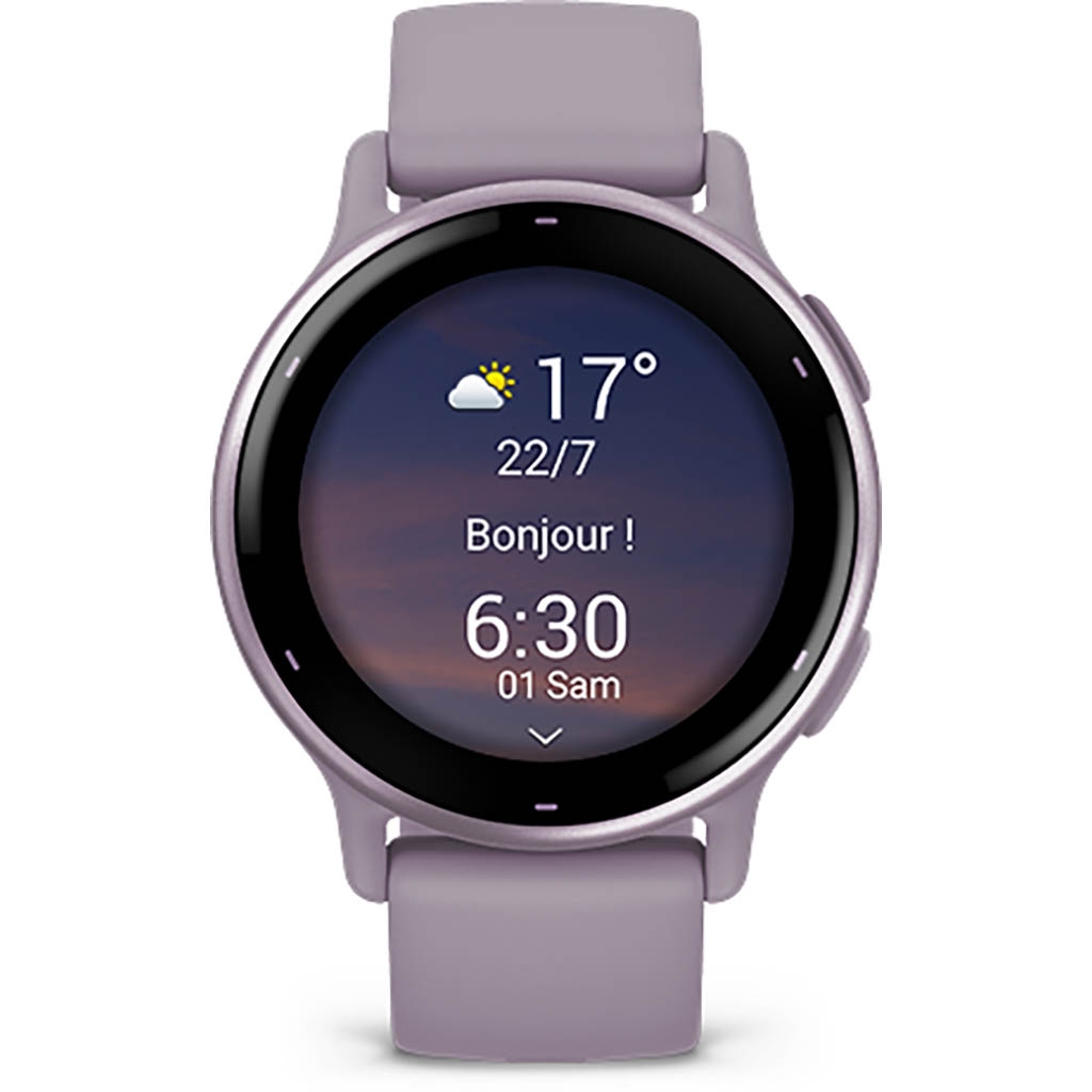 Garmin Vivoactive 5 Metallic Orchid avec bracelet violet Violet