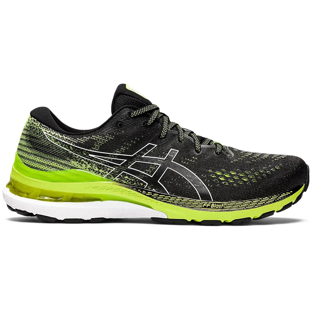 Asics Gel Kayano 28 Anthracite. Jaune fluo Lepape