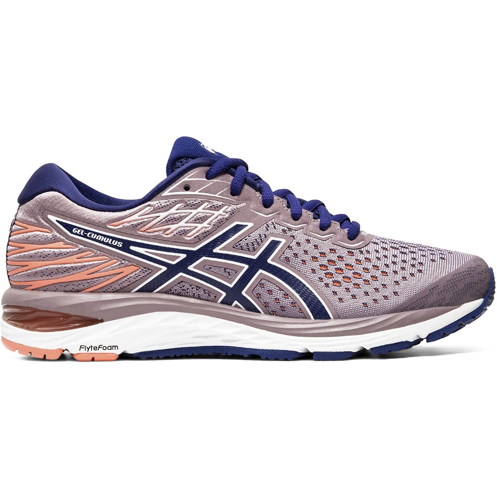 Asics Gel Cumulus 21 Mauve. Bleu fonc . Orange Lepape