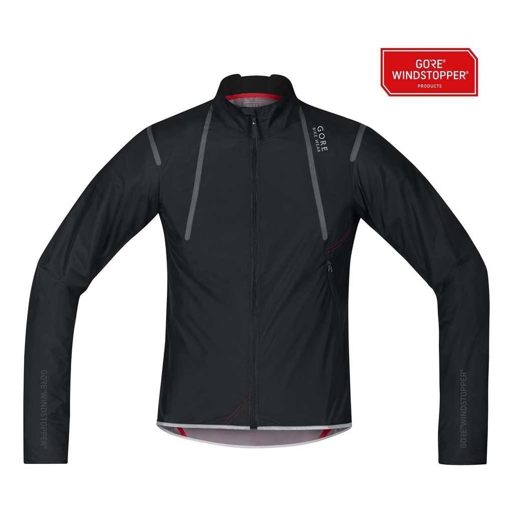 Oxygen windstopper active shell light gore bike wear jacket black men s model