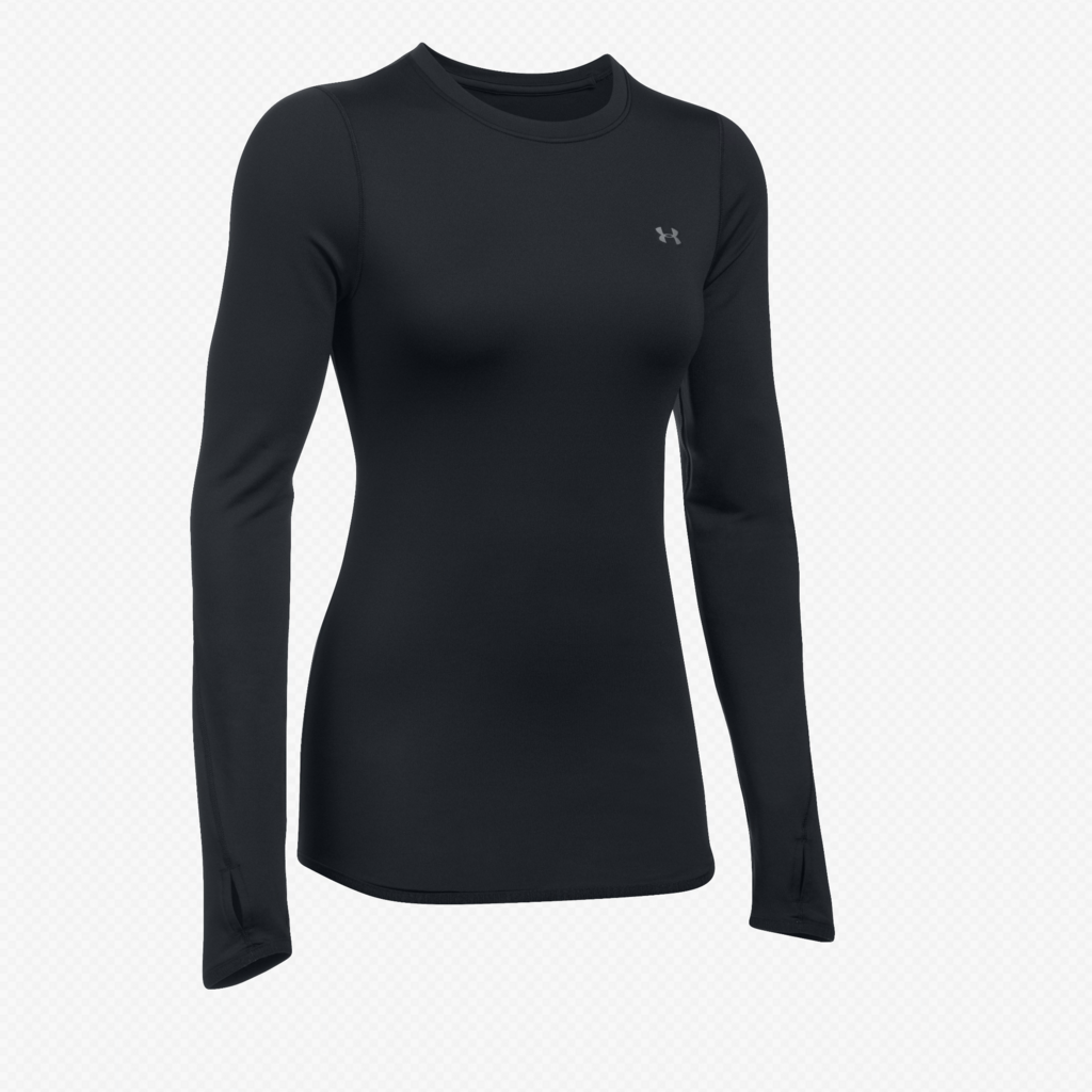 Under armor coldgear crew black: women's model t-shirt