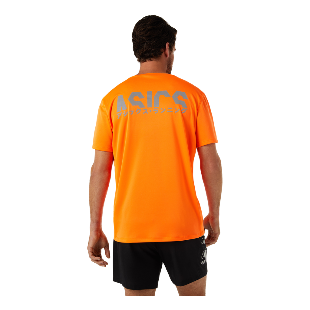 Camiseta Asics Katakana Manga Corta Naranja El Papa