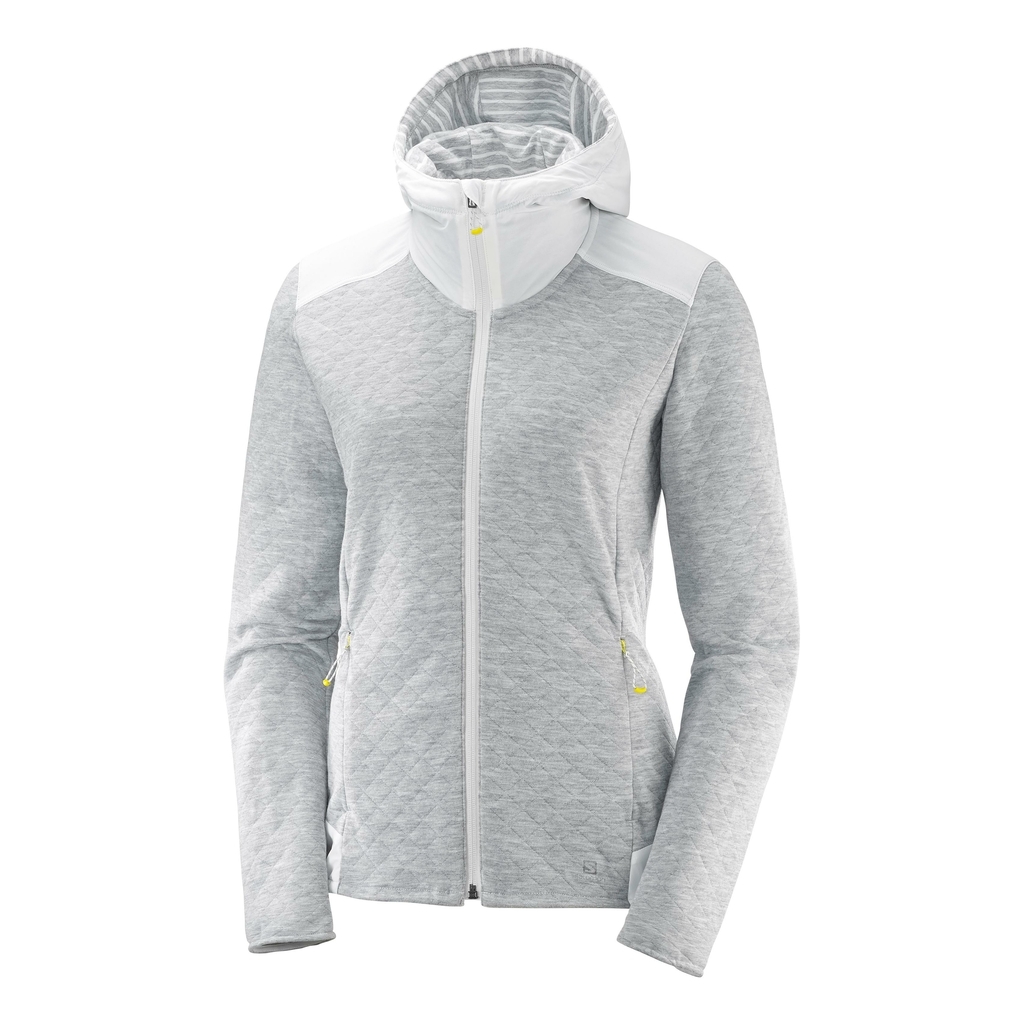 Salomon Elevate Full Zip Midlayer Femme Gris