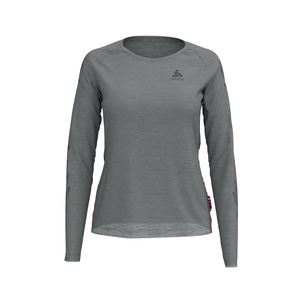Odlo gray concord long-sleeved t-shirt: women's model jersey
