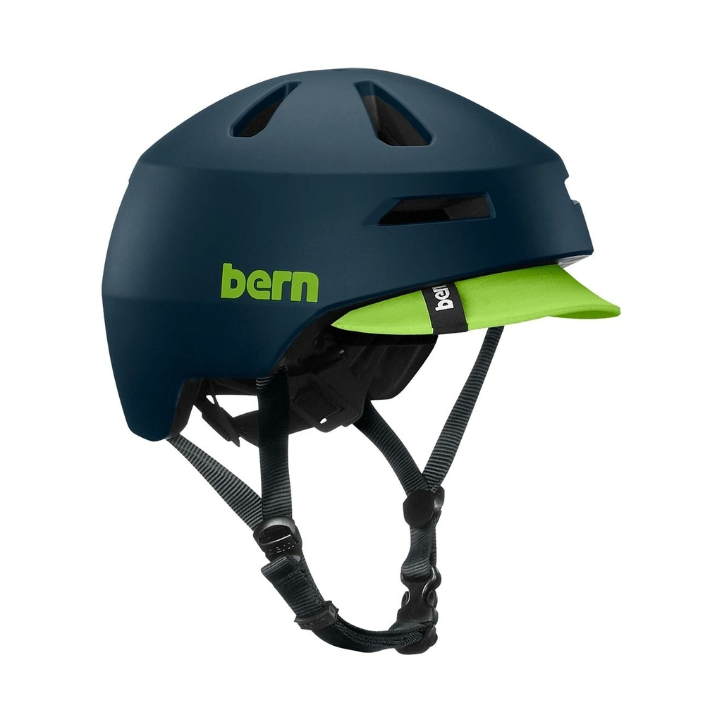 Casco Bern Brentwood 2.0 verde acqua disattivato opaco con visiera blu e verde