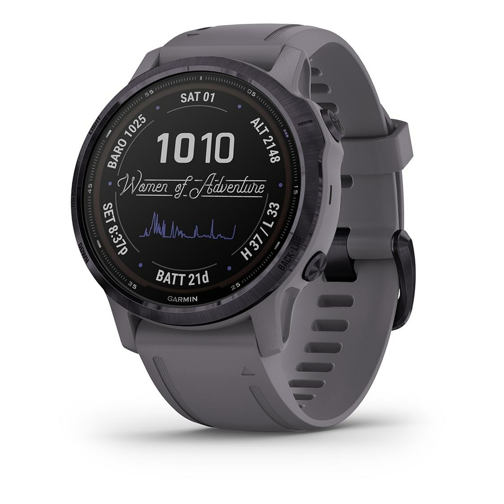 Garmin F nix 6S Pro Solar Amethyste Bracelet Schiste Gris