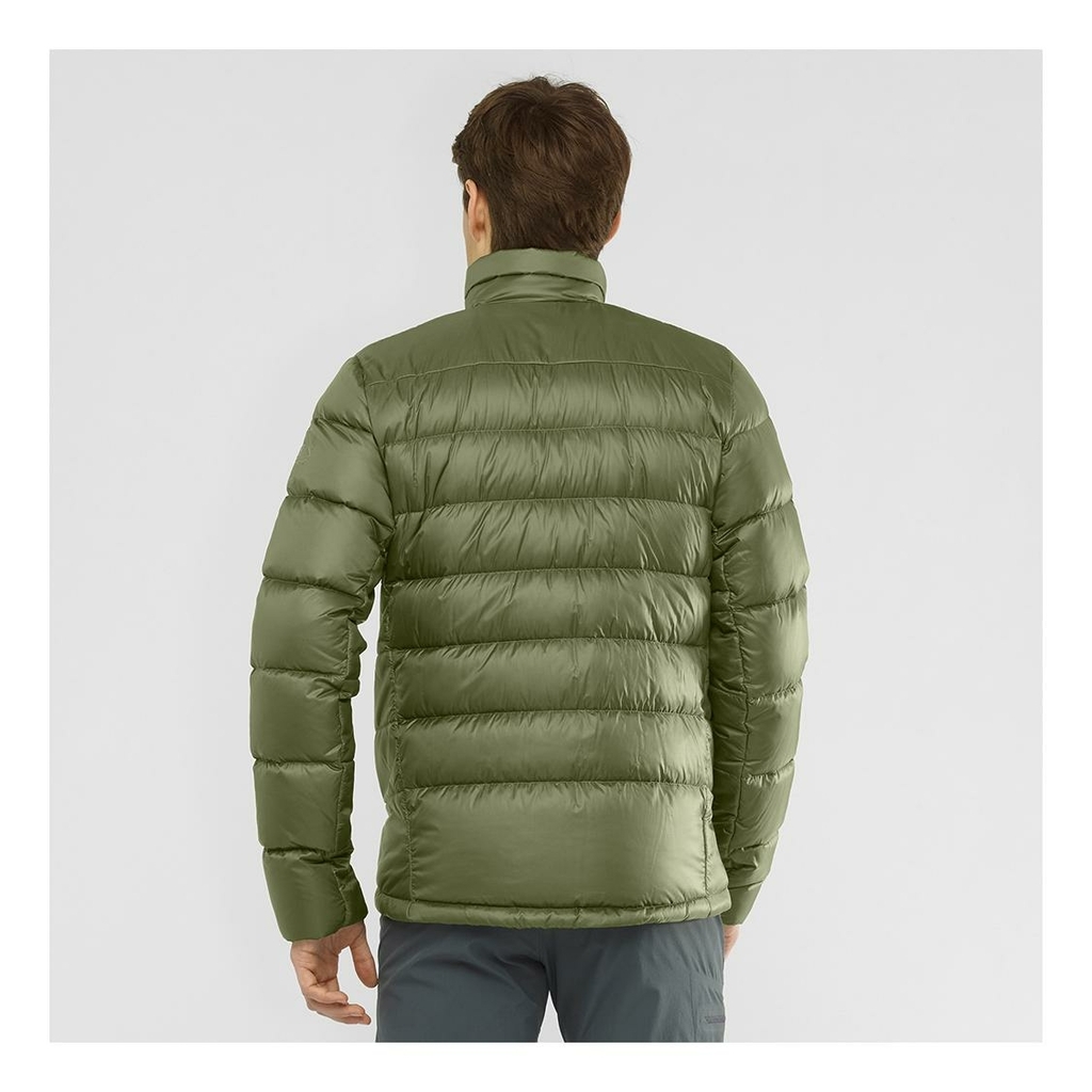 Salomon transition down jacket khaki men s model jacket