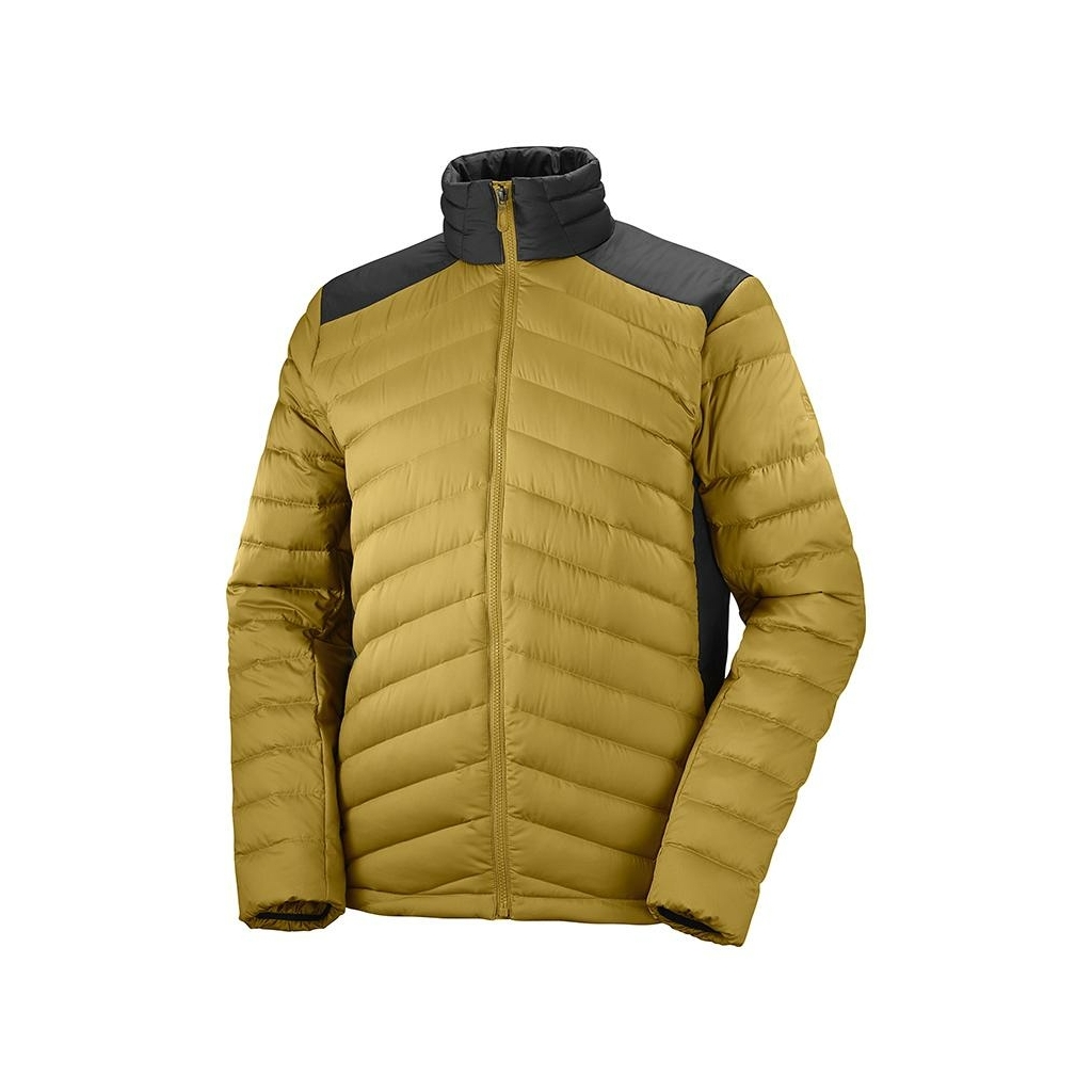 Piumino Salomon Essential xwarm giallo senape e nero