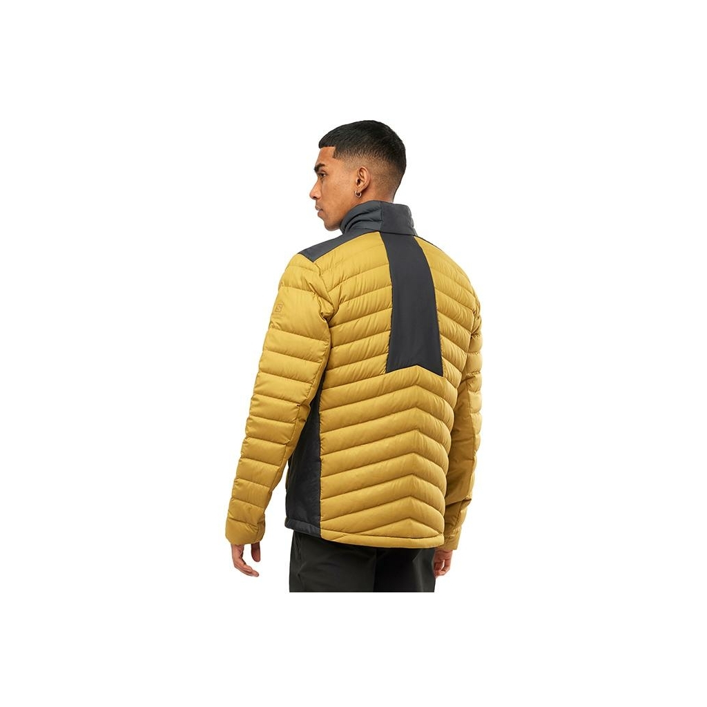 Piumino Salomon Essential xwarm giallo senape e nero