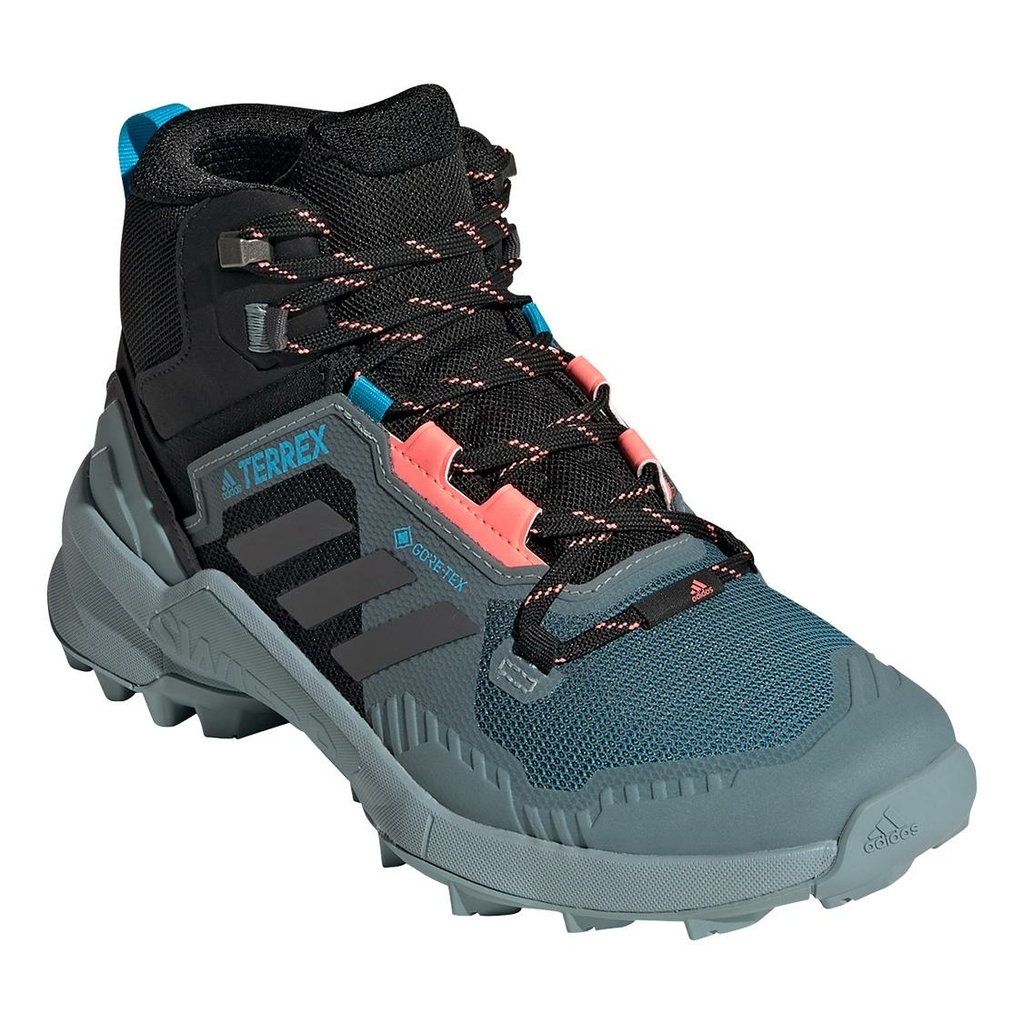 Adidas Terrex Swift R3 Mid Gore Tex Lichtgrijs. Zwart. Roze paus