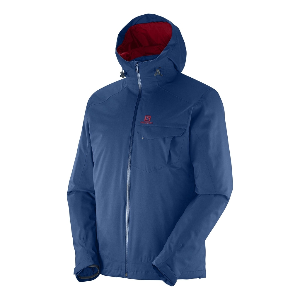 Parka jacket pathfinder 3 in 1 salomon blue men s model