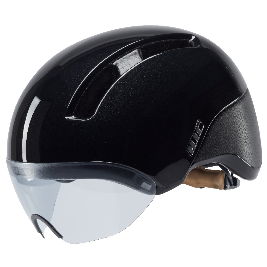 Hjc calido plus mal black nero lucido e nero casco bici urbano