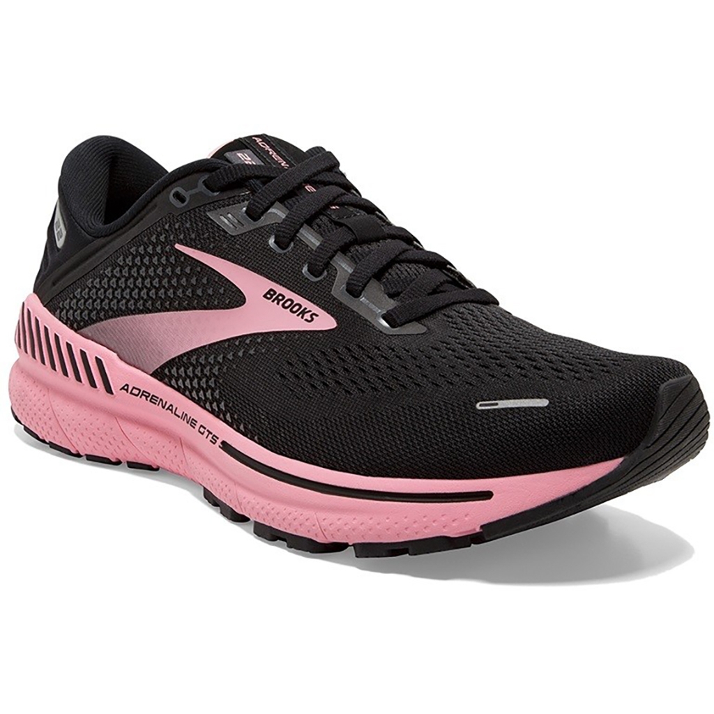Brooks Adrenaline GTS 22 nero rosa salmone scarpe running da donna