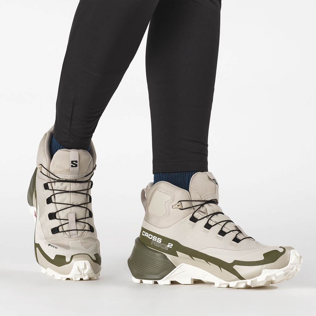 Salomon Cross Hike Mid Gore-Tex 2 Feather Gray.Olive Night.White | Pope