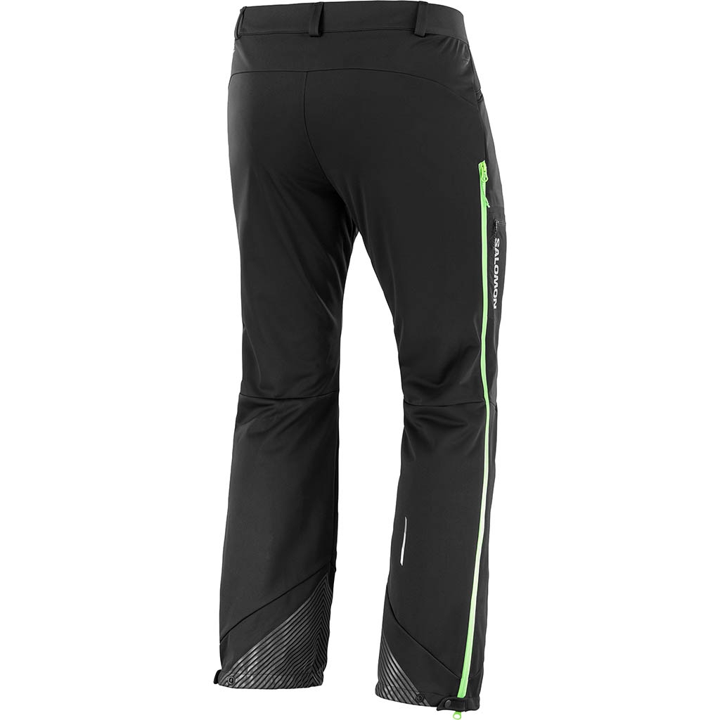 Salomon Mountain Gore Tex Softshell Pant Deep Black.Green Gecko Lepape