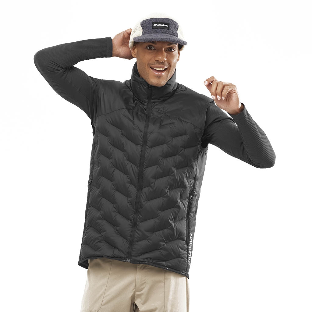 Salomon Outline Down Vest Deep Black Lepape