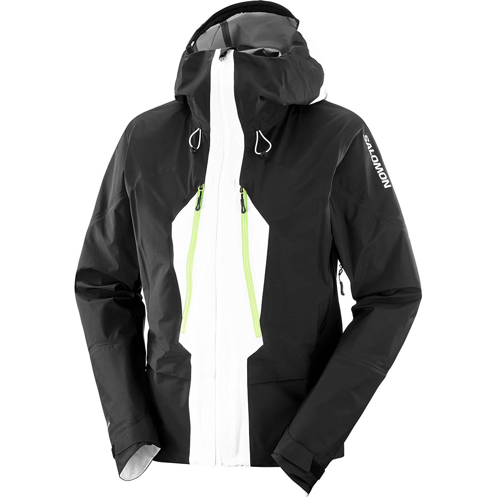 Salomon Mountain Gore Tex 3L Jacket Deep Black.White.Green Gecko Lepape