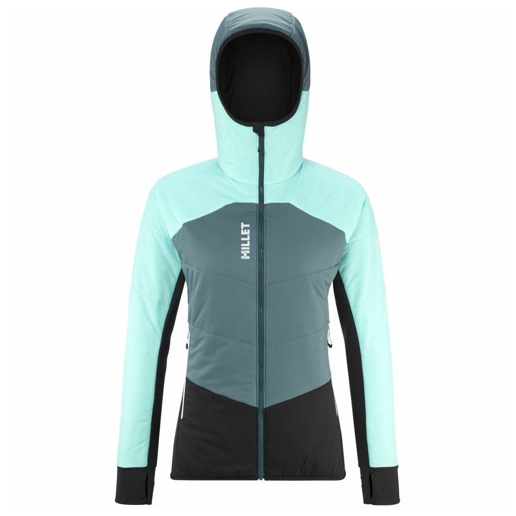 White Primaloft Hoodie-Black/Aruba-Millet Lepape