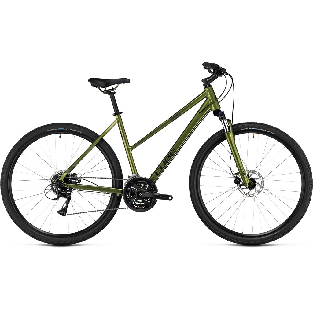 Cube Nature 50 verde: bicicleta híbrida mixta