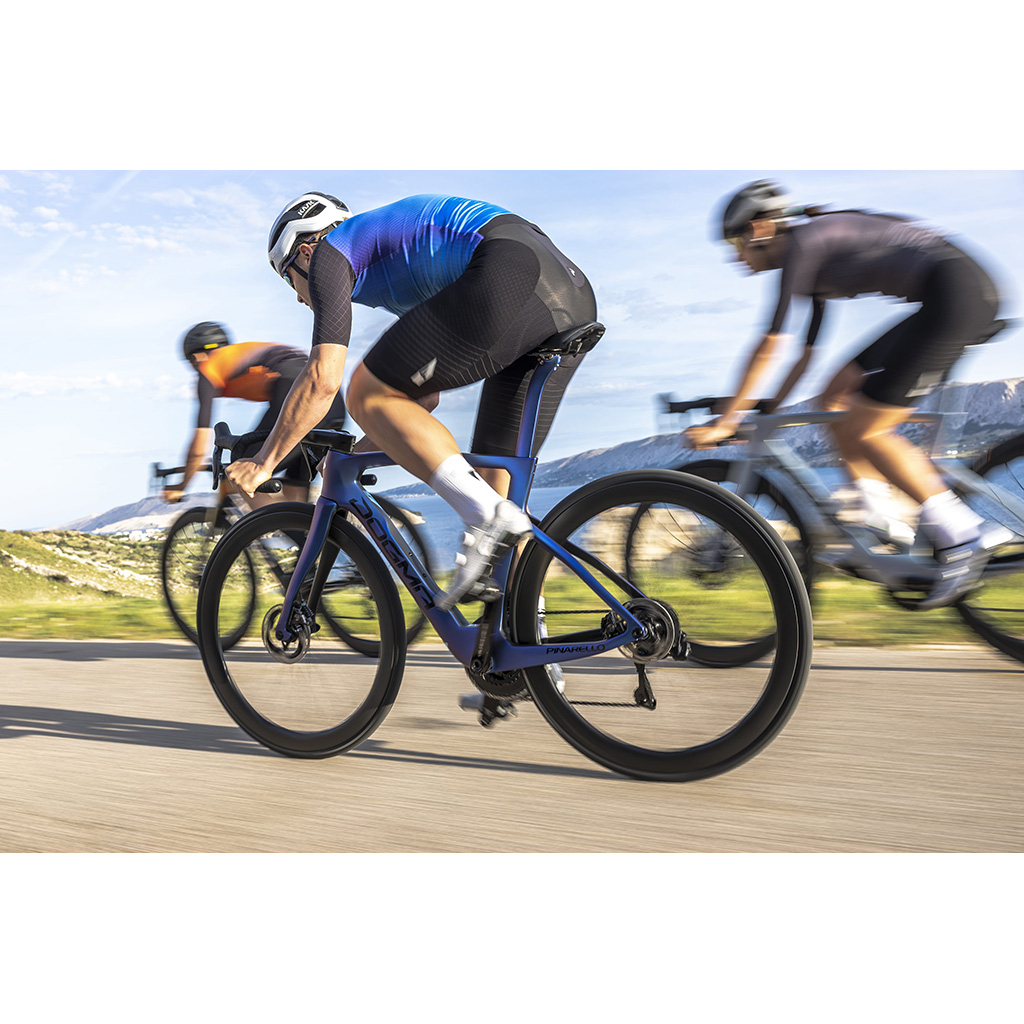 Maillot vélo manches courtes Bleu à points blancs - Les Vêtements Gautier
