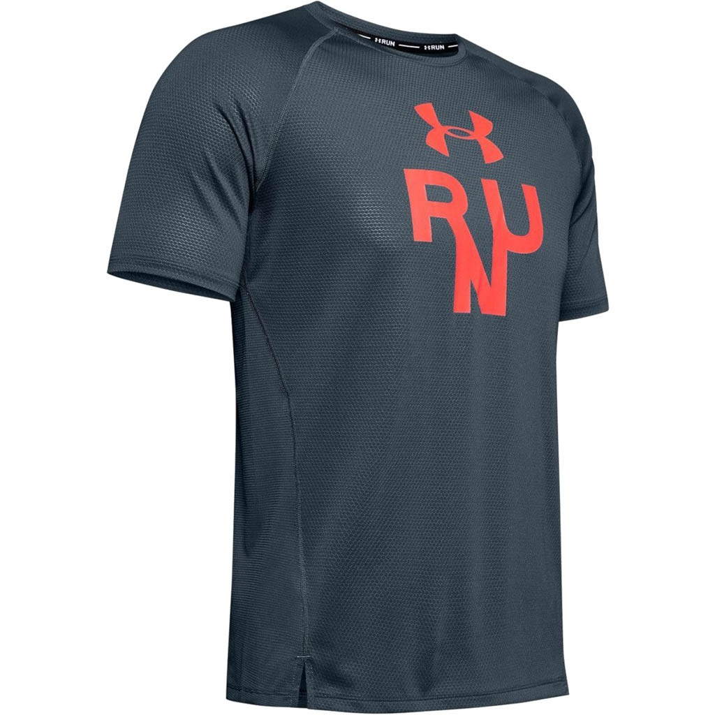 Under Armour Qualifier Glare maniche corte grigio: maglia da corsa