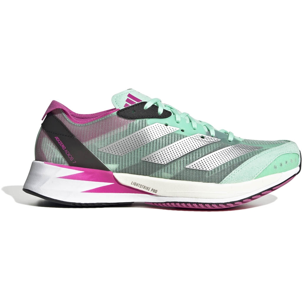 Adidas Adizero Adios 7 green pink grey women s running shoes