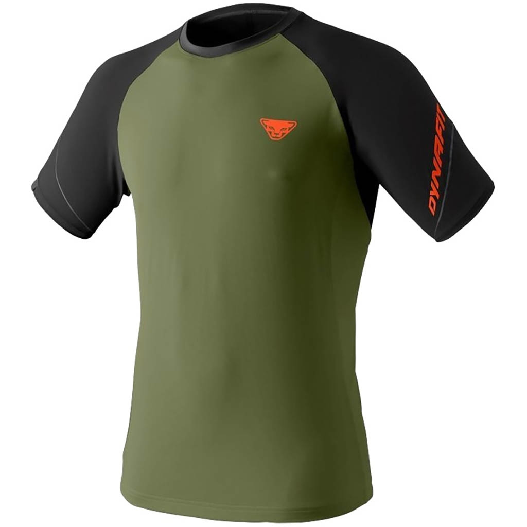Dynafit alpine pro short sleeve khaki: men's model t-shirt