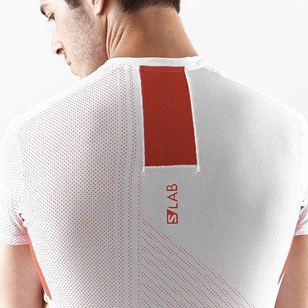 S Lab S Lab Sense Tee White.Racing Red. Lepape