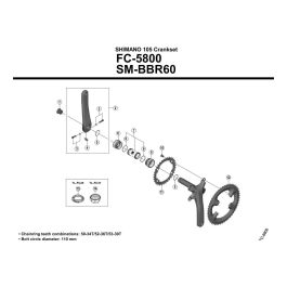 Boitier Pedalier Cuvettes De Bsa Sm r60 68mm Shimano